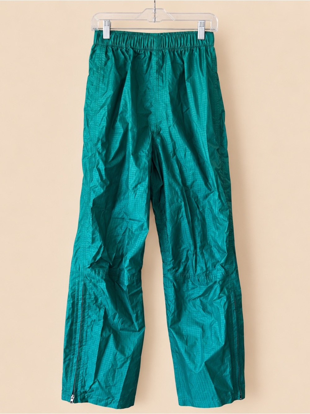 Granola Girl GorpCore Vintage MEC teal Water Resistant Rain Pant Hiking S